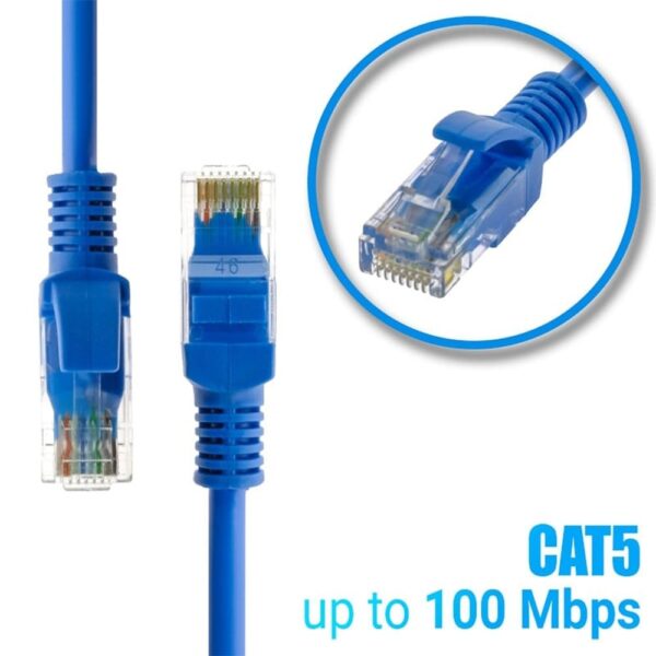 Καλώδιο Ethernet CAT5E 1m Μπλε