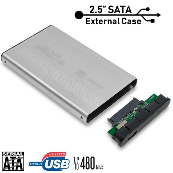 External Case HDD 2.5'' SATA Silver