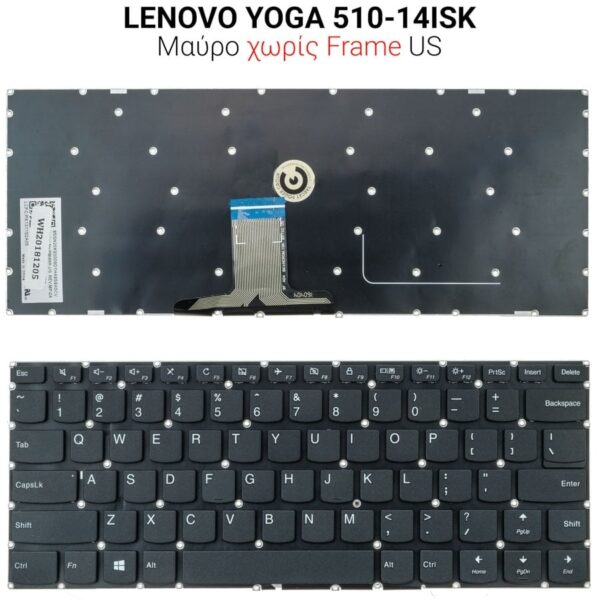 Πληκτρολόγιο LENOVO YOGA 510-14ISK 510-14IKB NO FRAME US