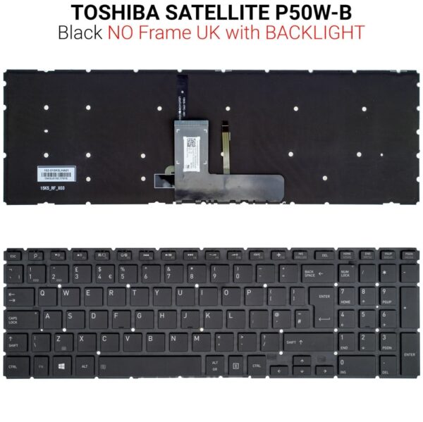 Πληκτρολόγιο TOSHIBA P50W-B NO FRAME UK BACKLIGHT