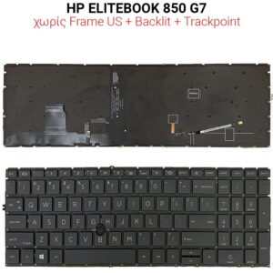 Πληκτρολόγιο HP ELITEBOOK 850 G7 NO FRAME US + TRACKPOINT + BACKLIT