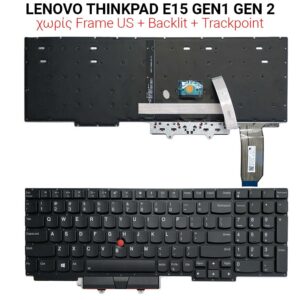 Πληκτρολόγιο LENOVO THINKPAD E15 GEN1 GEN 2  + BACKLIT + TRACKPOINT