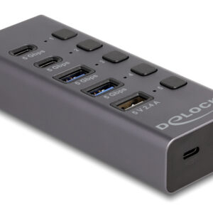 DELOCK USB hub 64248 με διακόπτες