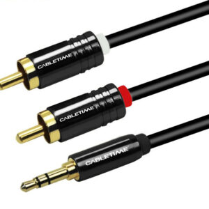 CABLETIME καλώδιο ήχου 3.5mm σε 2x RCA CT-P12G