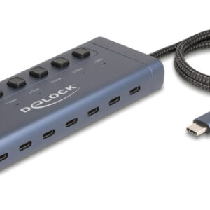 DELOCK USB-C hub 63410 με διακόπτες